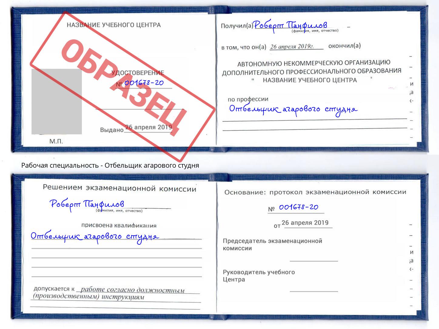 Отбельщик агарового студня Чайковский