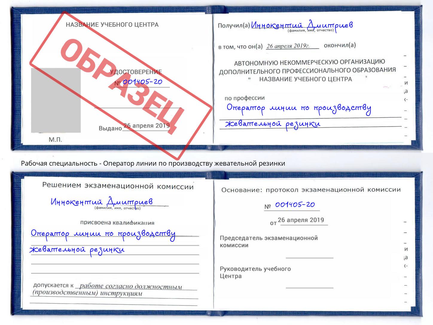 Оператор линии по производству жевательной резинки Чайковский