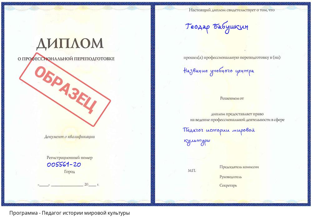 Педагог истории мировой культуры Чайковский