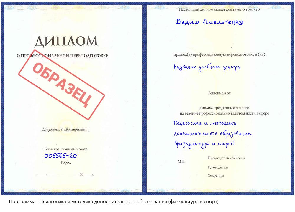 Педагогика и методика дополнительного образования (физкультура и спорт) Чайковский